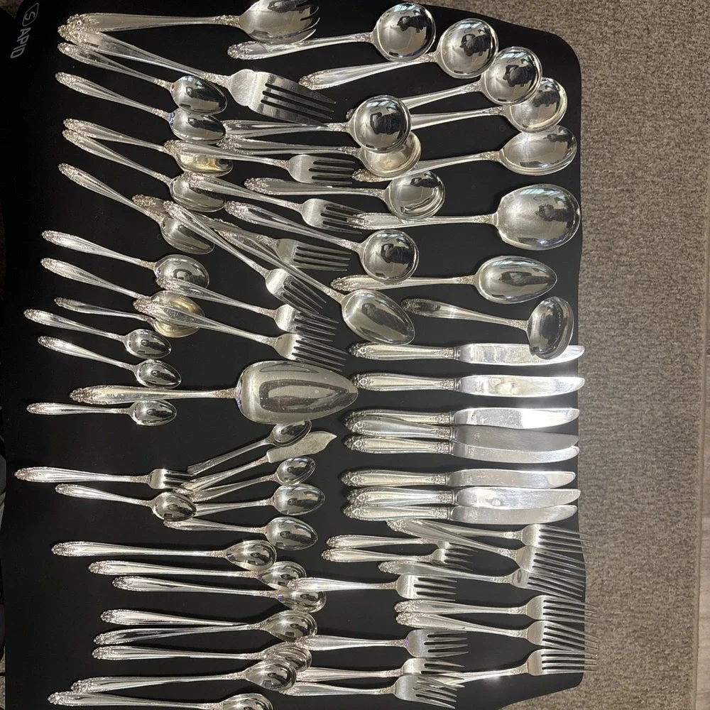 Vintage Japan Eldan ELD15 Prelude 66 Pc Silverplate Flatware Set Service for 8